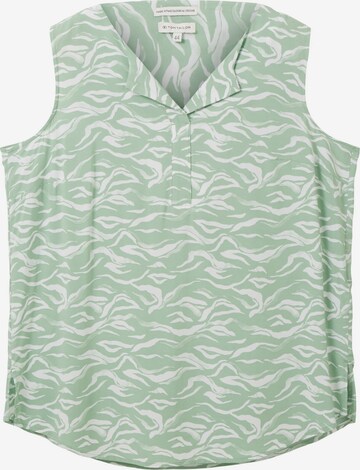 Tom Tailor Women + Blouse in Green: front