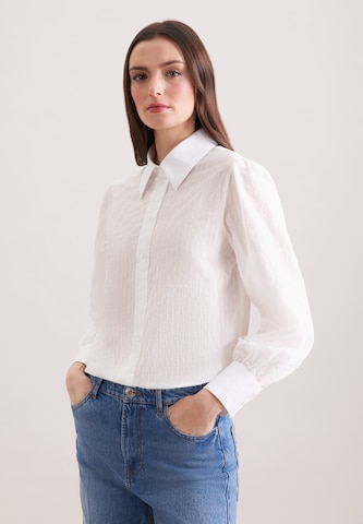 SEIDENSTICKER Blouse in Wit: voorkant