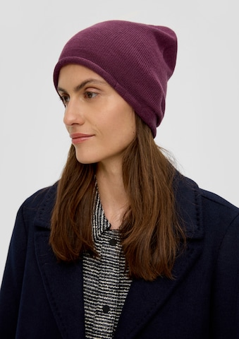 s.Oliver Beanie in Purple: front