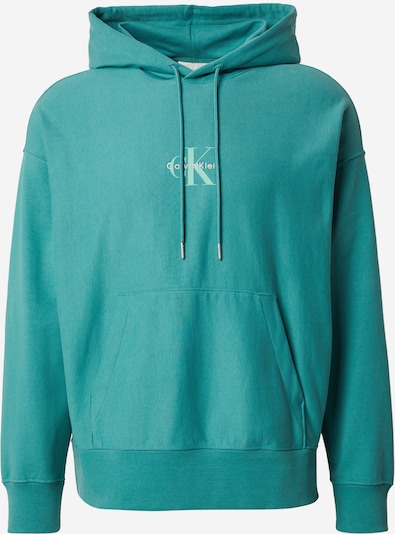 Calvin Klein Jeans Sweater majica u petrol / bijela, Pregled proizvoda