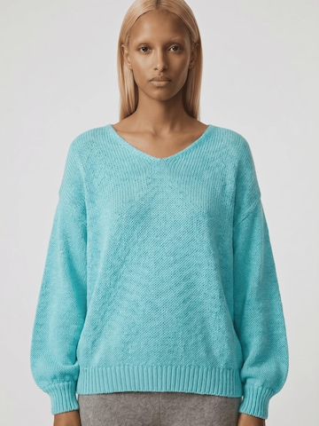 Pull-over oversize 'Milana Cotton' americandreams en bleu : devant
