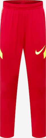 NIKE Slim fit Workout Pants 'Strike' in Red: front