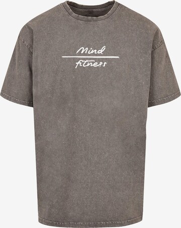 T-Shirt 'Mind Fitness' Merchcode en gris : devant