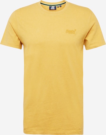 T-Shirt Superdry en jaune : devant