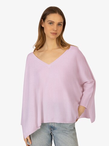 Rainbow Cashmere Sweater in Purple: front