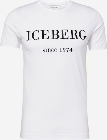 T-Shirt ICEBERG en blanc : devant