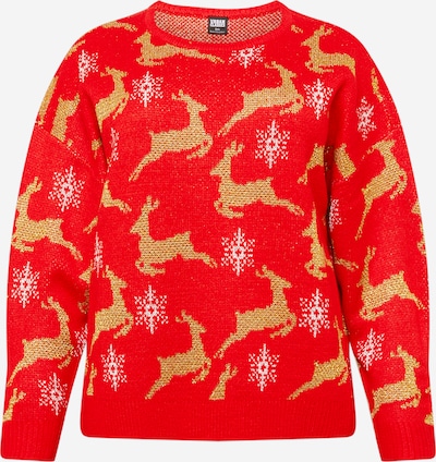 Pullover extra large 'Christmas' Urban Classics Curvy di colore oro / rosso / bianco, Visualizzazione prodotti