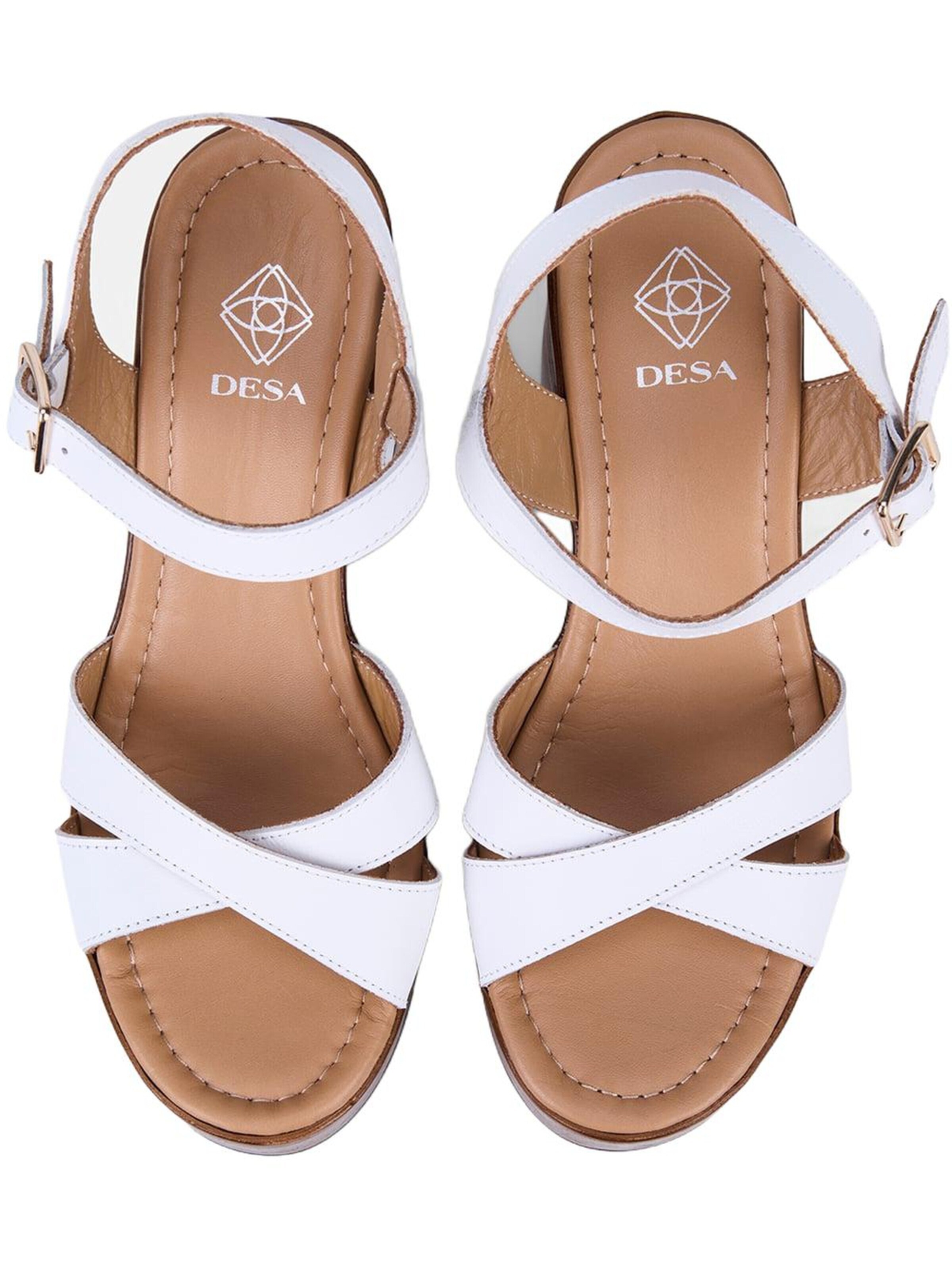 Desa Strap sandal 'Sandalen mit Blockabsatz' in White
