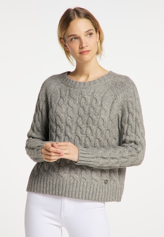 DreiMaster Maritim Sweater in Grey: front