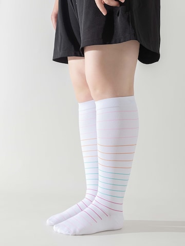 Millo Knee High Socks 'Wide Comfort' in White
