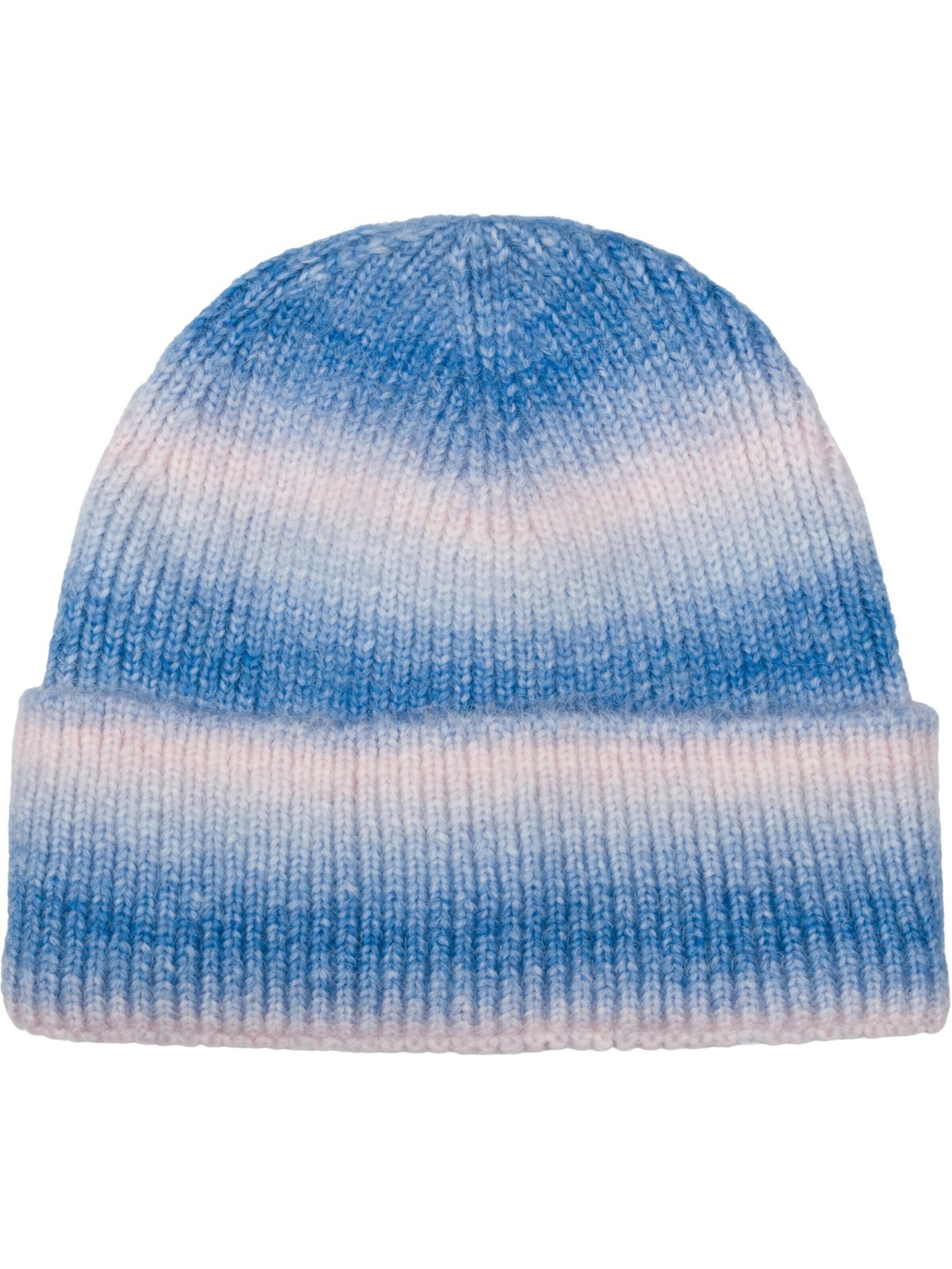 styleBREAKER Beanie 'Strickmütze Ombré' in Blue
