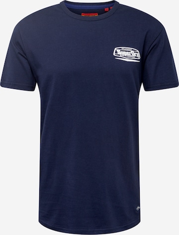 Superdry T-Shirt 'Cali Surf' in Blau: predná strana
