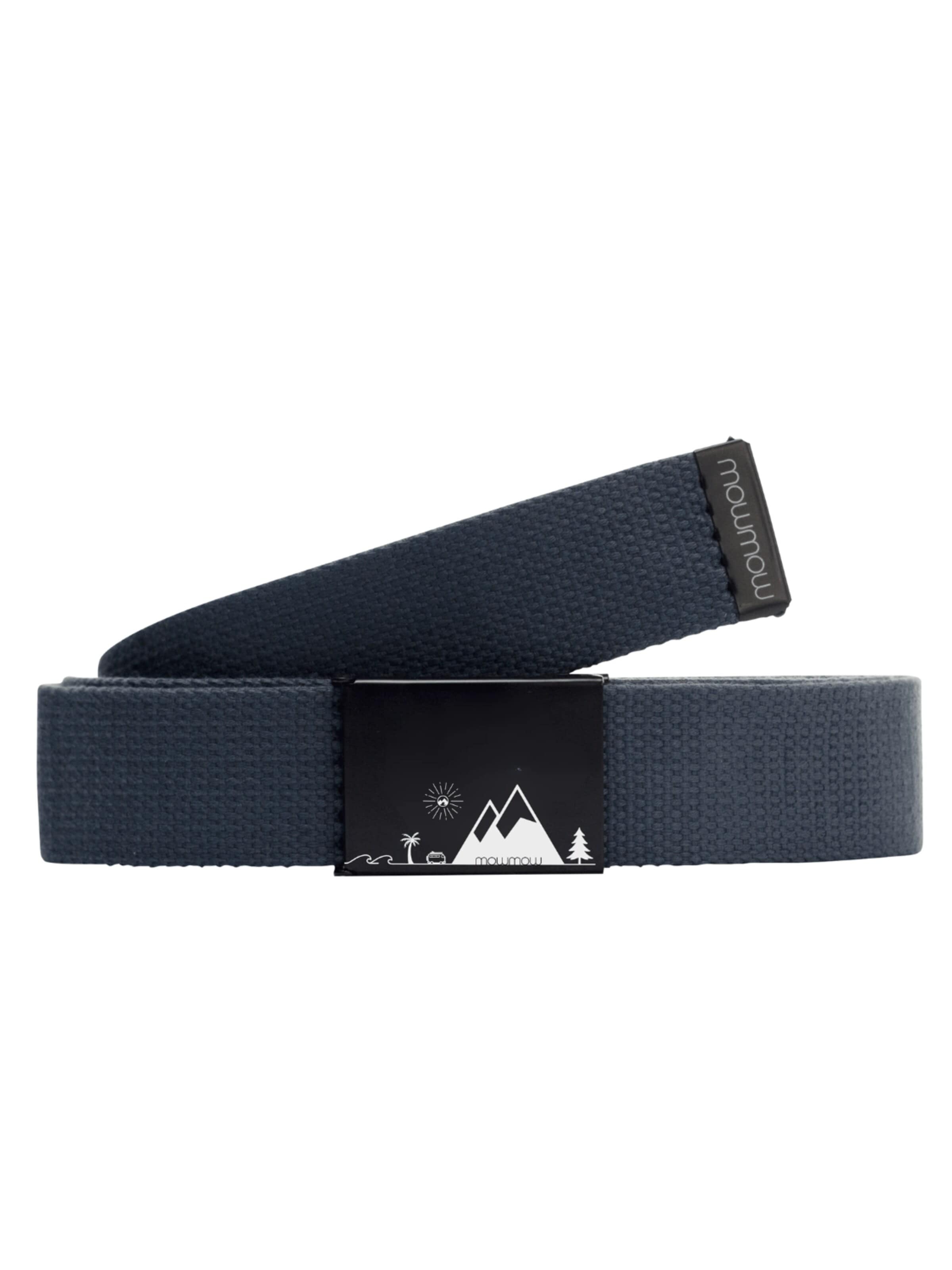 Cintura sportiva 'MowMow Belt - Canvas - Aluminum Buckle - 125 cm - Men - Women - Black' di Mowmow in grigio: frontale