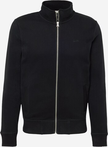 Superdry Zip-Up Hoodie in Black: front