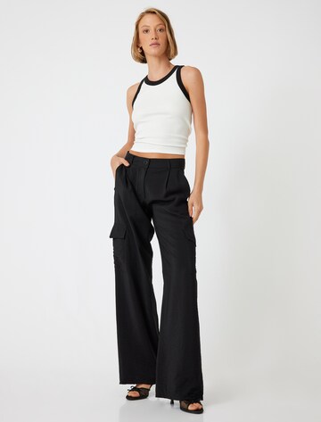 Koton Wide leg Bandplooibroek in Zwart