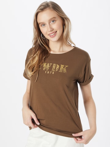 Claire T-shirt 'Amy' i brun: framsida