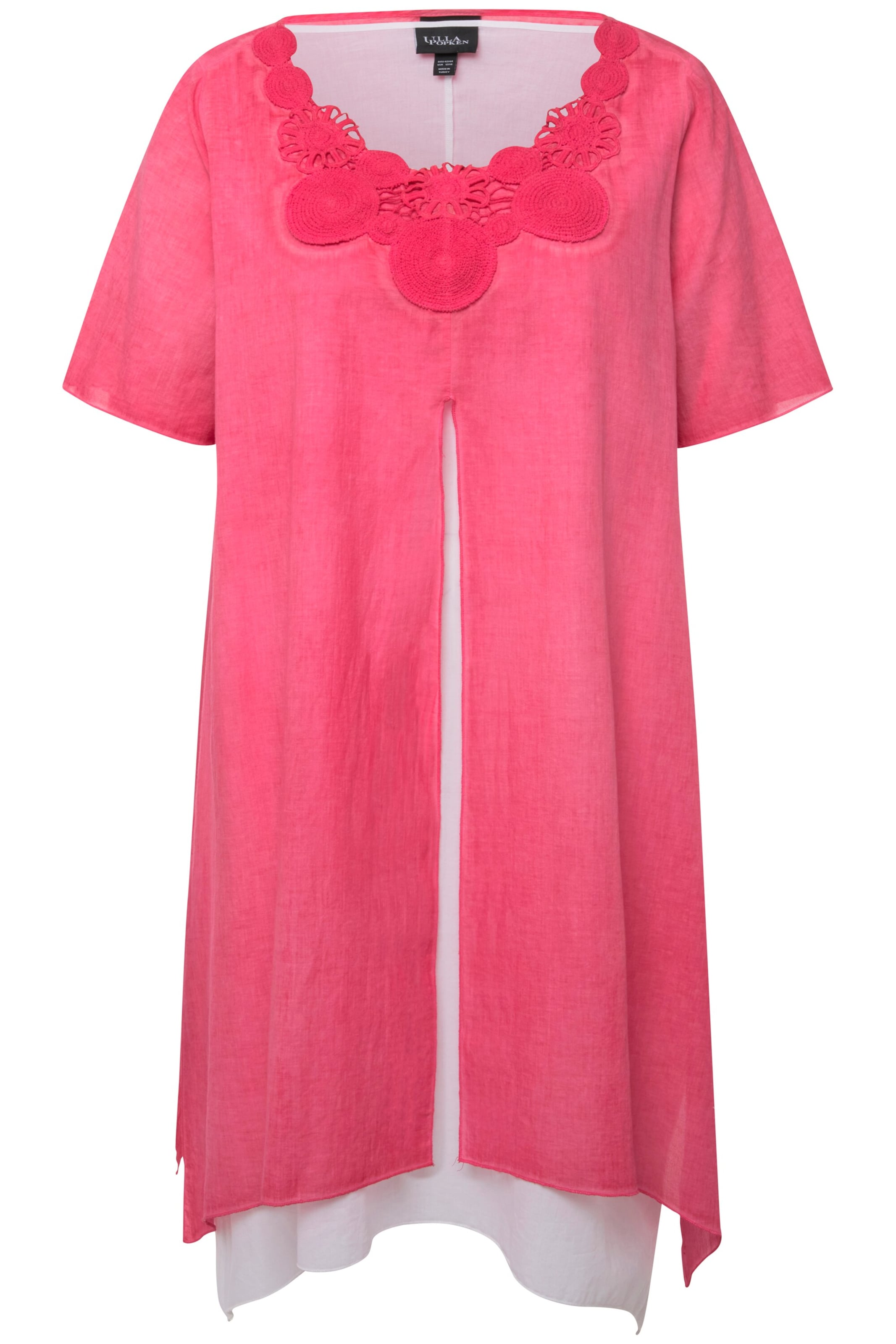 Ulla Popken Kleid in pink / weiß, Produktansicht