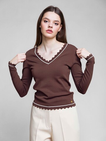 4funkyflavours Sweater 'Judge Not' in Brown