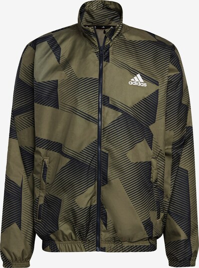 ADIDAS PERFORMANCE Vestes d’entraînement en kaki / noir / blanc, Vue avec produit