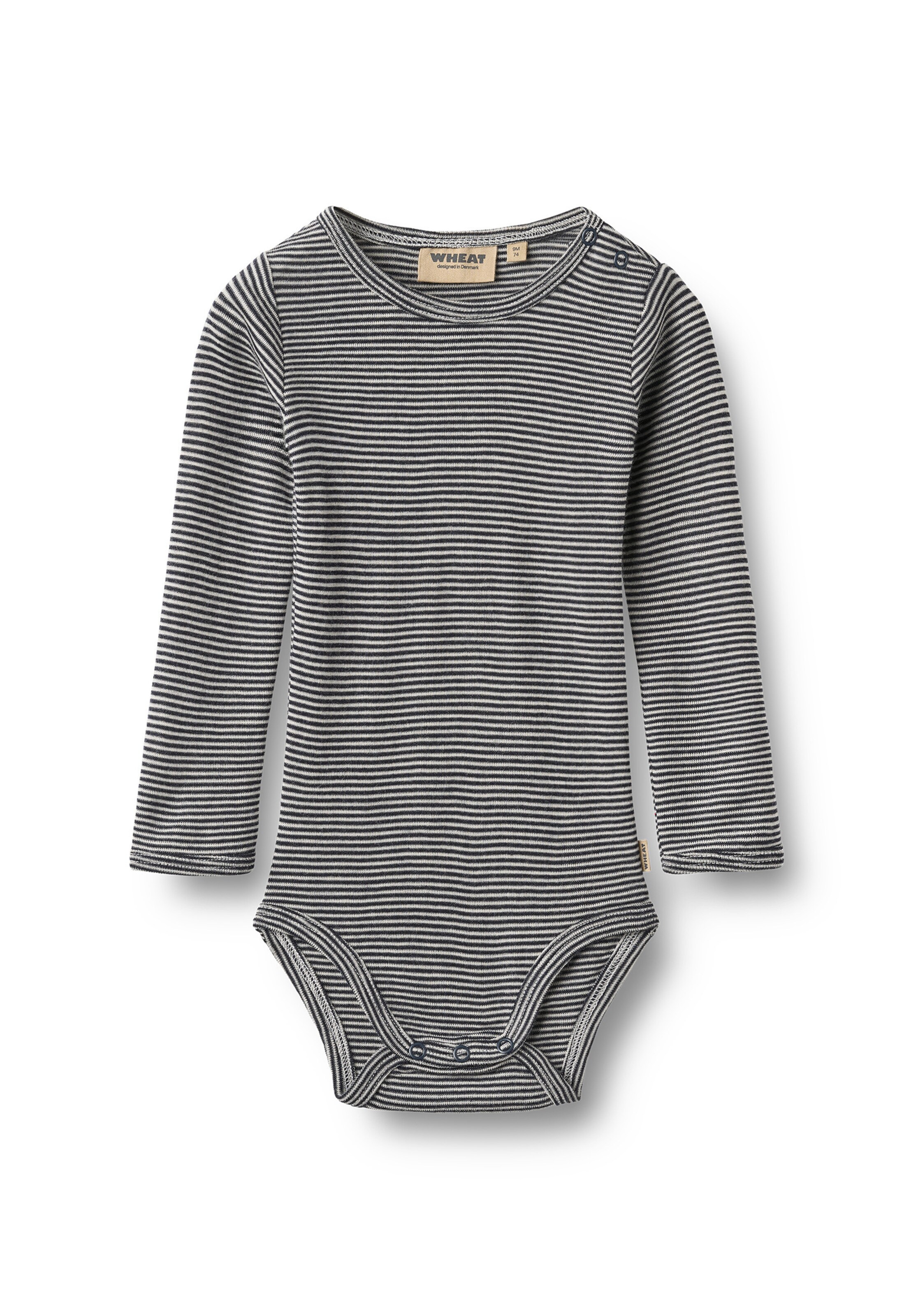 Tutina / body per bambino 'Lucca' di WHEAT in blu: frontale