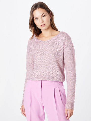 LMTD - Pullover 'HAIRY' em roxo: frente