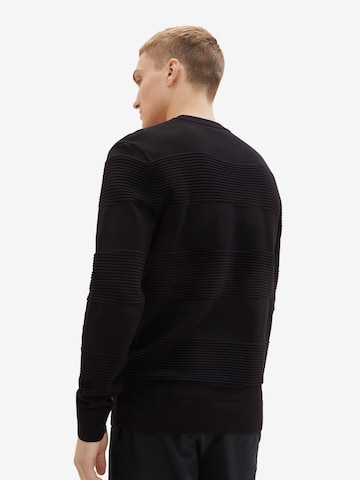 TOM TAILOR DENIM Sweater in Black