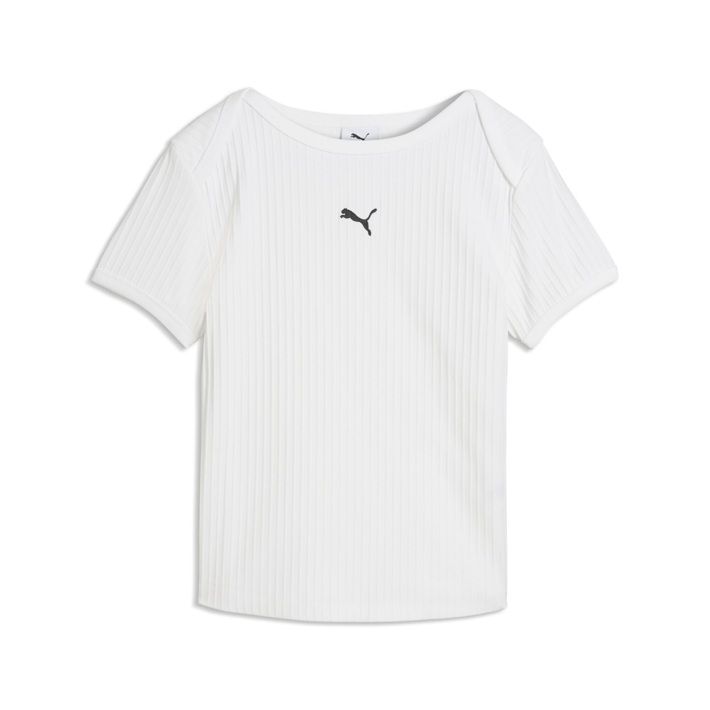 PUMA Shirt 'Essentials' in Wit: voorkant