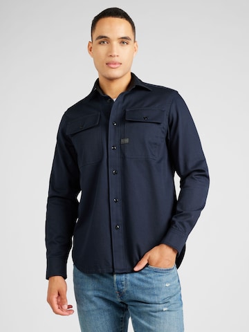 Coupe regular Chemise G-Star RAW en bleu : devant