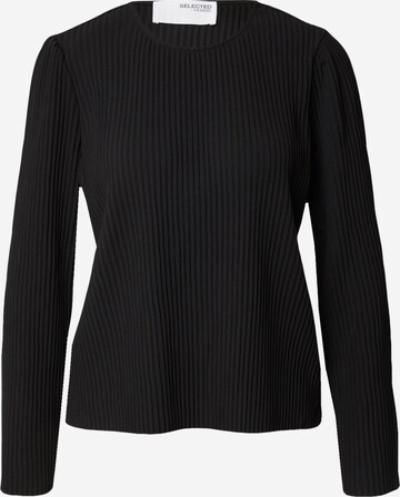 Tricou 'SILLA' de la SELECTED FEMME pe negru: față