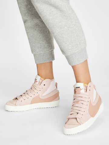 Nike Sportswear Sneakers hoog 'BLAZER MID 77 JUMBO' in Roze: voorkant