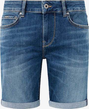 Coupe slim Jean Pepe Jeans en bleu : devant