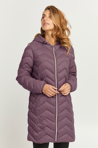 Fransa Winter Coat in Purple: front