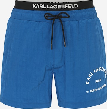 Shorts de bain Karl Lagerfeld en bleu : devant