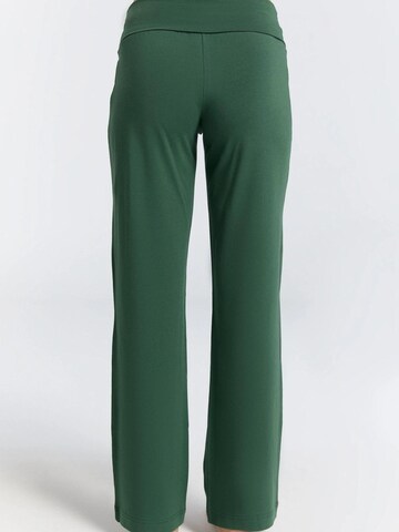 Leela COTTON Wide leg Pants 'Damen Bio-Baumwoll Komforthose' in Green