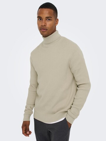 Only & Sons Sweater 'Phil' in Grey: front