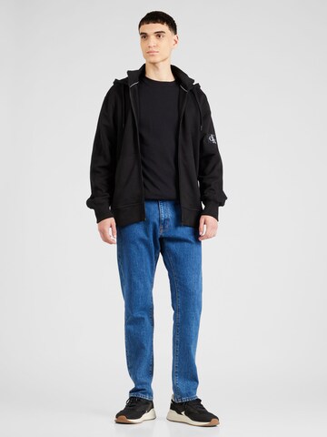 Calvin Klein Jeans Sweatjacke in Schwarz