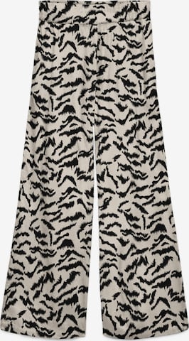 Vero Moda Petite Wide leg Broek 'VMMENNY' in Grijs: voorkant