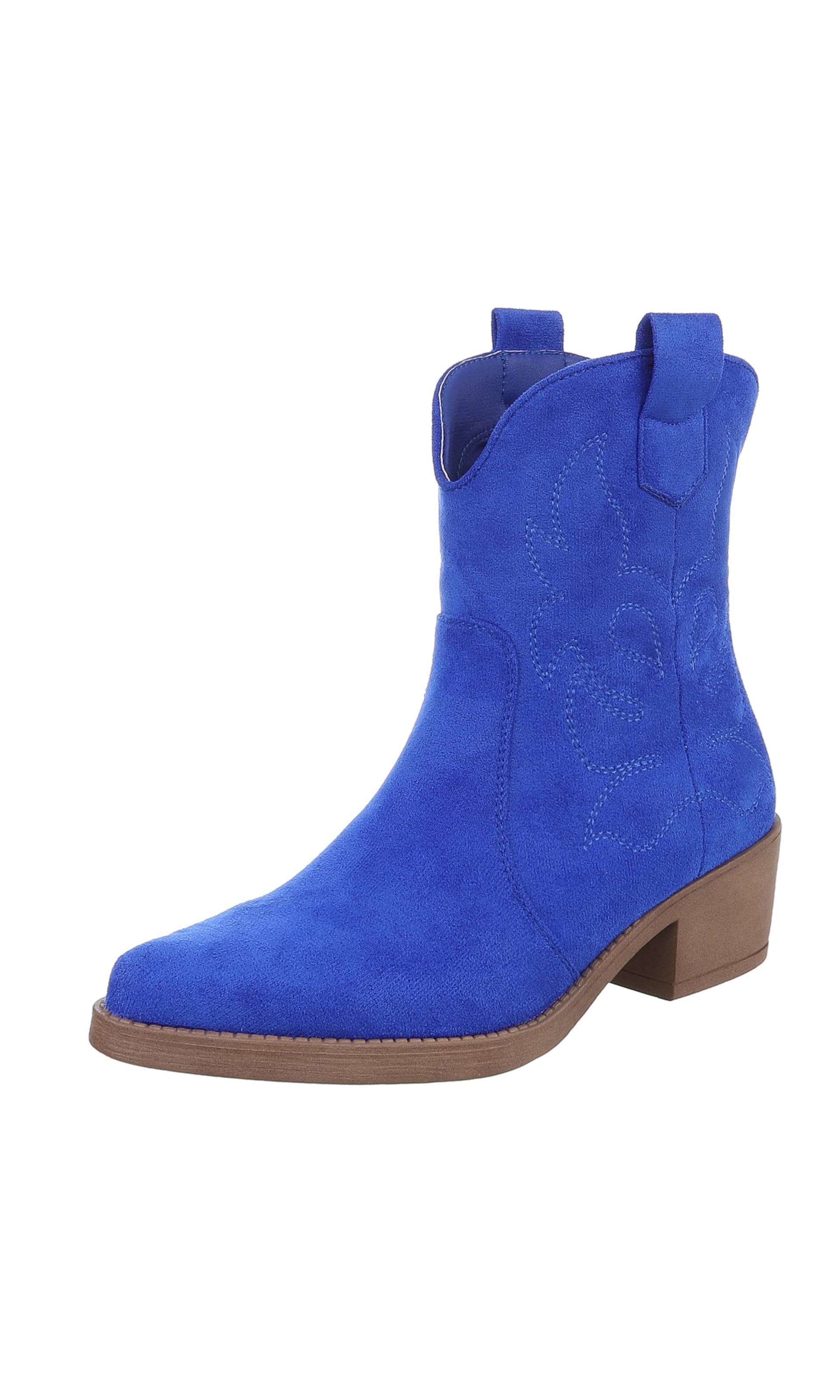 Ital-Design Cowboy Boots in Blue: front