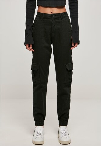 Urban Classics Tapered Cargohose in Schwarz