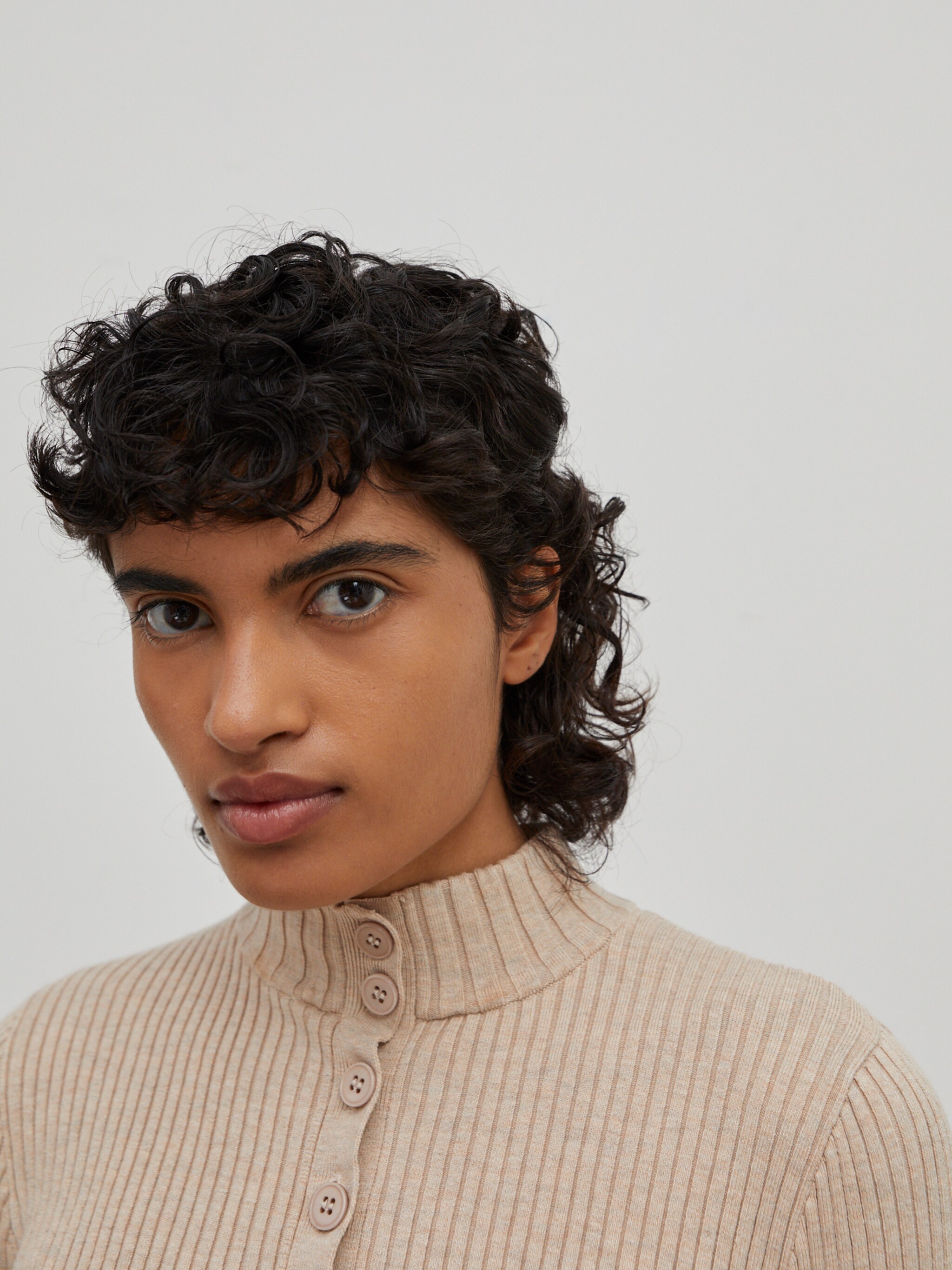 EDITED Produkte Pullover 'Promise' beigemeliert