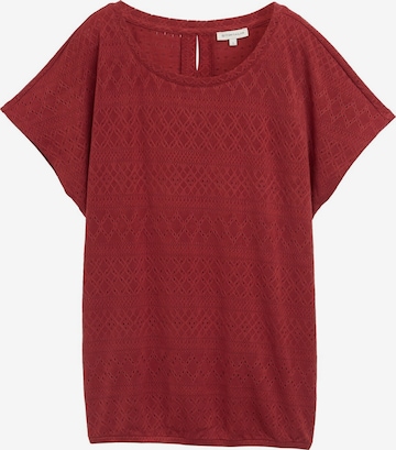T-shirt TOM TAILOR en rouge : devant