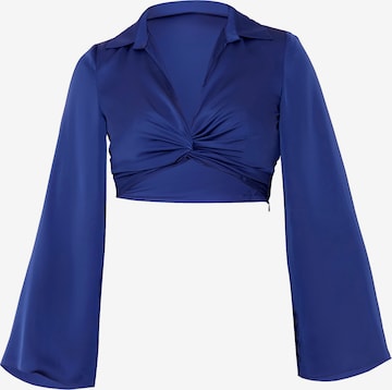 Chi Chi London Blouse in Blue: front
