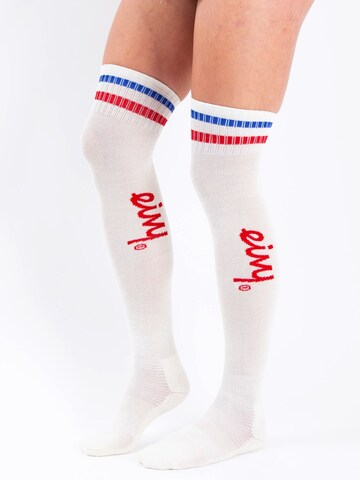 Chaussettes de sport Eivy en blanc : devant