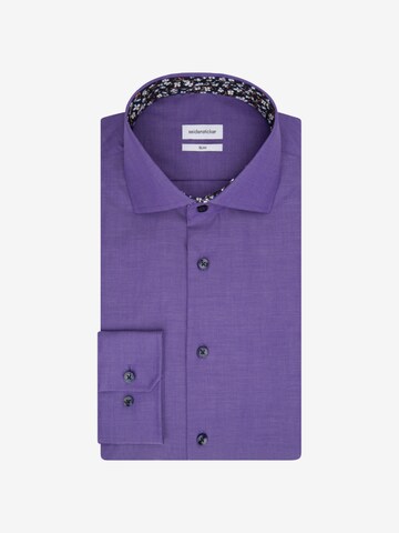 SEIDENSTICKER Slim fit Business Shirt in Purple