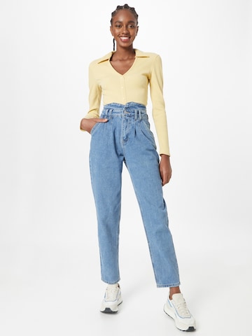 Dorothy Perkins Regular Bandplooi jeans in Blauw