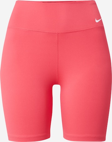 NIKE Workout Pants in Red: front