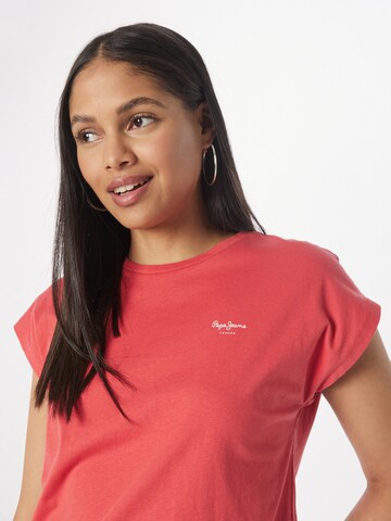 Pepe Jeans T-Shirt 'Bloom' in Rot