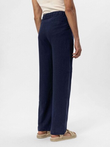 Antioch Regular Pleat-Front Pants 'Gregorio' in Blue
