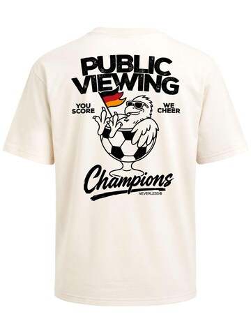 Neverless Shirt 'Public Viewing Champion' in Beige