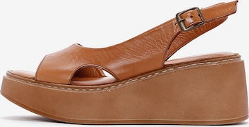 Sandalo con cinturino di Derimod in marrone: frontale